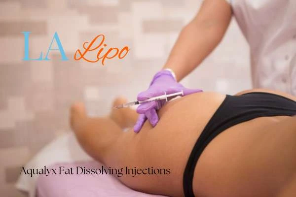Woman having fat dissolving injections Coventry on thighs