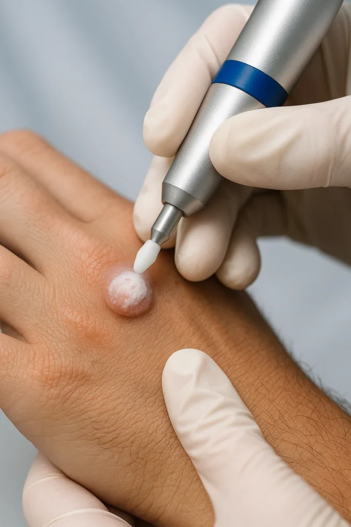 example of wart removal Coventry using cryopen