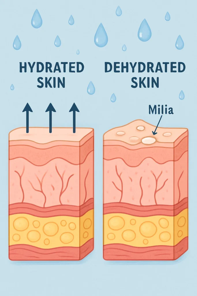 The importance of hydration and milia production Coventry