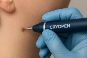 Person receiving skin tag removal Coventry