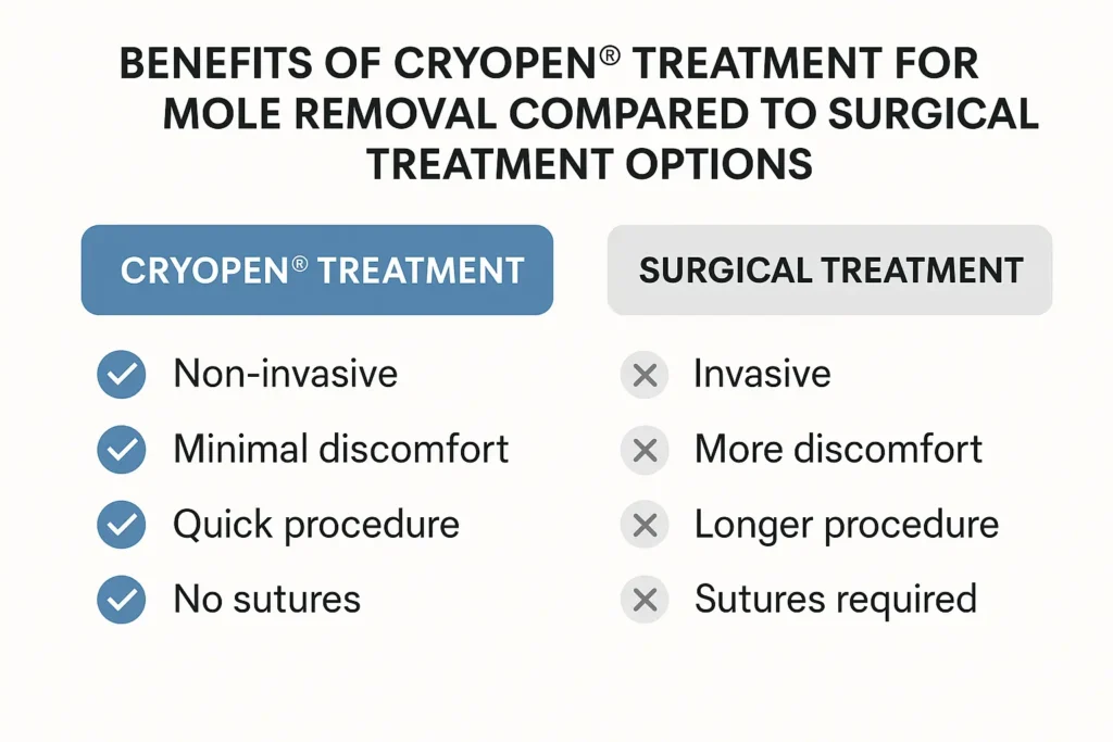 Benefits of facial mole removal Coventry - call our team today to book a consultation