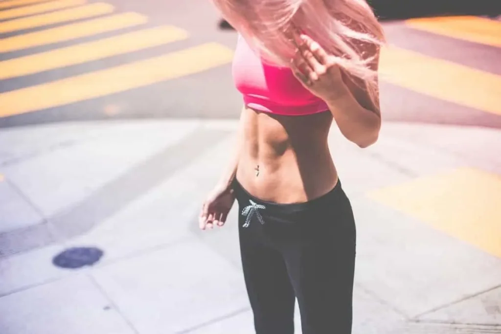 Woman with toned stomach after LA-EMS Body Sculpting Treatment Coventry