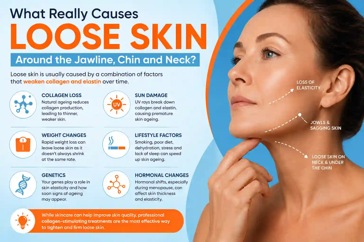 What Really Causes Loose Skin Around the Jawline, Chin and Neck Coventry?